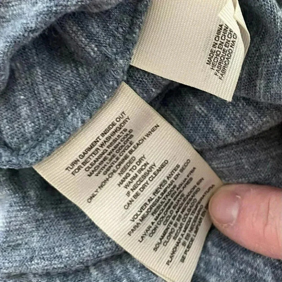 Rachel Roy M marbled blue ruffle trim crop tee - Picture 6 of 6